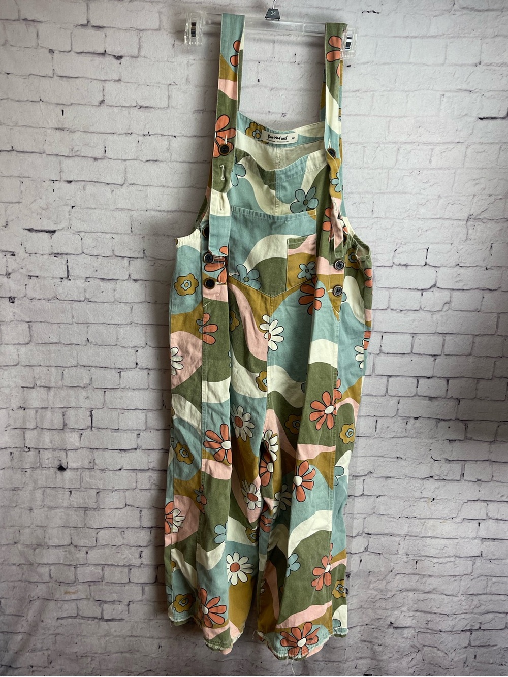 Three bird nest size medium High Hopes Slouchy Denim Overalls